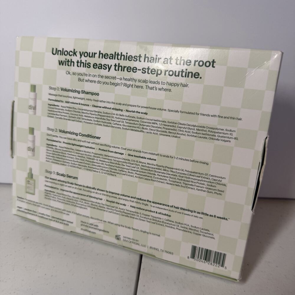 DIVI - Healthy Hair Goals - 3-Step Hair & Scalp Health Kit - 3 Piece Set NIB - Picture 2 of 4